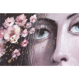 Kép nő virágokkal 120x3x80 cm 2 féle