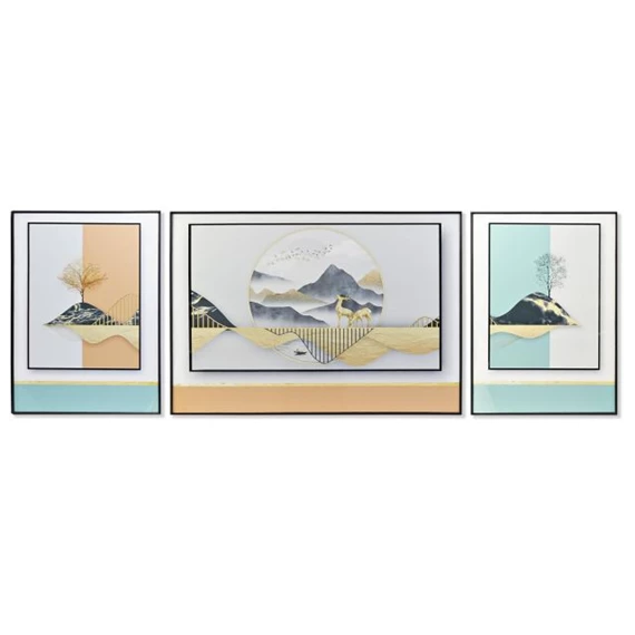 Kép szett hegyek 200x3x70 cm S/3