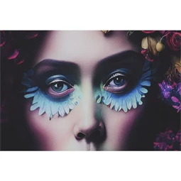 Kép virágos nő 100x0,04x150 cm