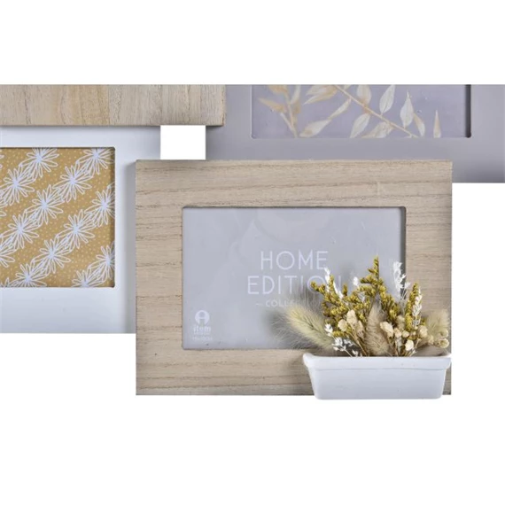 Képkeret többfotós, virágos 55x4x41 cm 2 féle