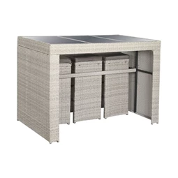 Kerti garnitúra szett 143x80x100 cm S/7