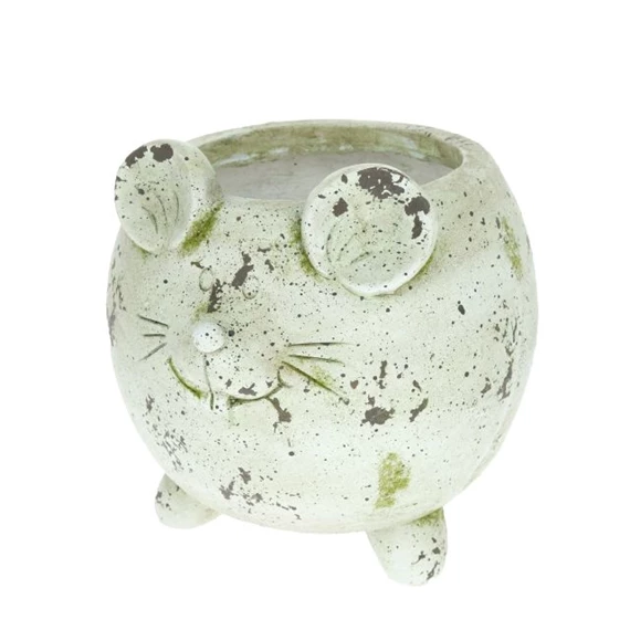 Kerti kaspó ültethető, mohás, egér 23x21x22 cm