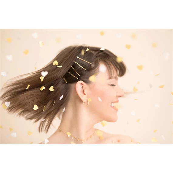 Kézi szórású konfetti szívekkel mix 35 cm