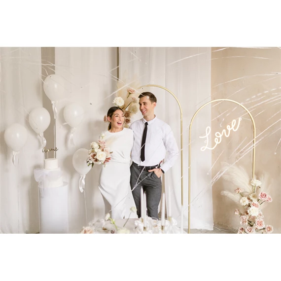 Kézi virág szett 7,5 cm átmérő fehér S/10