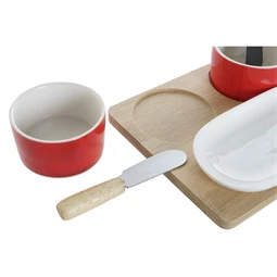 Kínáló szett mikulással 24,5x14,5x1 cm S/6