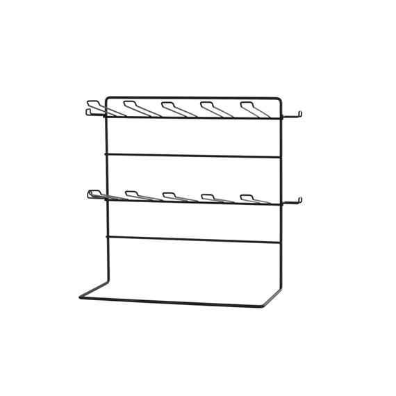 Kis fém bemutatóállvány 43x20,5x41 cm fekete