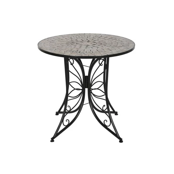 Kisasztal kovácsoltvas, mozaik mintával 80x80x76 cm