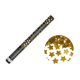 Konfetti ágyú csillagokkal arany 60 cm