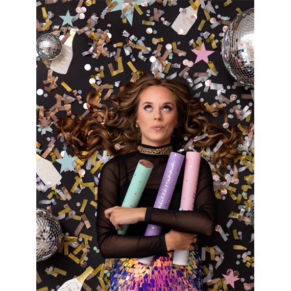 Konfetti ágyú ezüst 40 cm