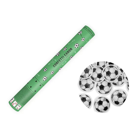 Konfetti ágyú focikkal mix 40 cm
