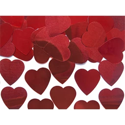 Konfetti szívek piros 25 mm 10 g