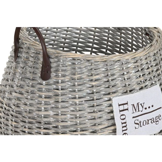 Kosár szett füllel, fonott 45x45x40 cm S/2