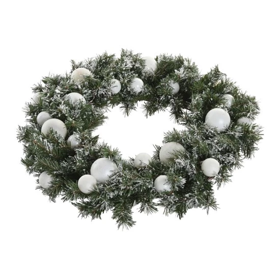 Koszorú 50 LED-es, havas 60x15x60 cm