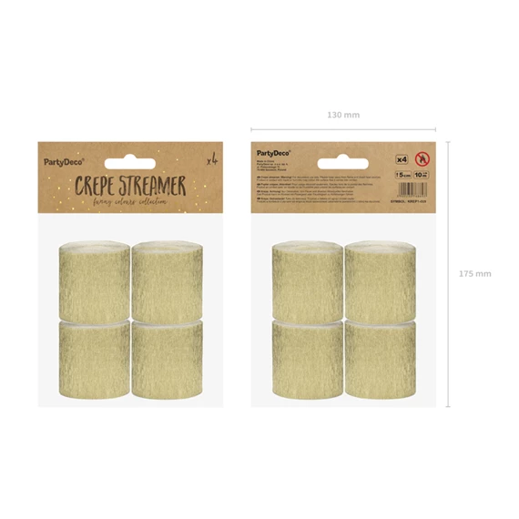 Krepp papír girland 5 cm 10 m arany S/4