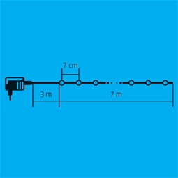 LED-es DUAL COLOR fényfüzér 7 m