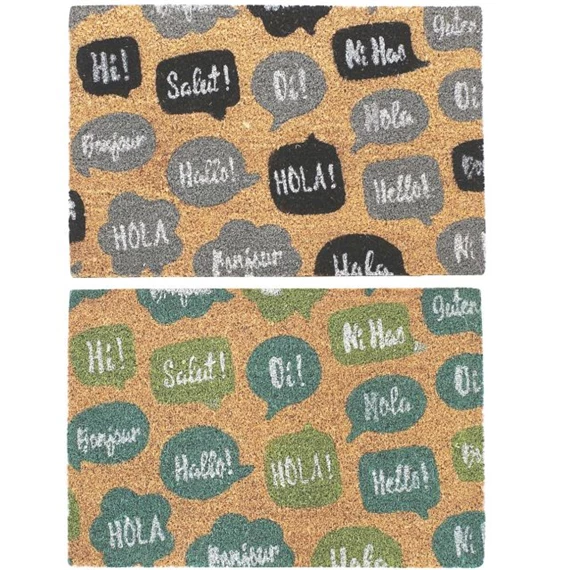 Lábtörlő "HOLA" flirattal 60x40x1,5 cm 2 féle