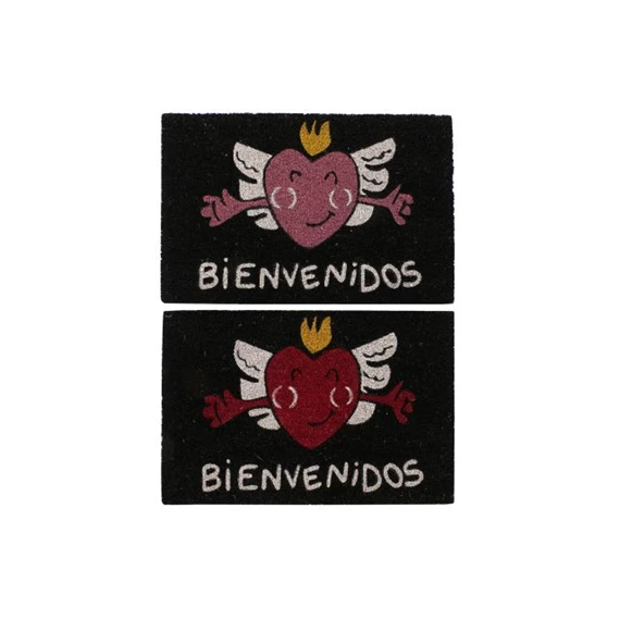 Lábtörlő szív mintás 60x40x1,5 cm 2 féle