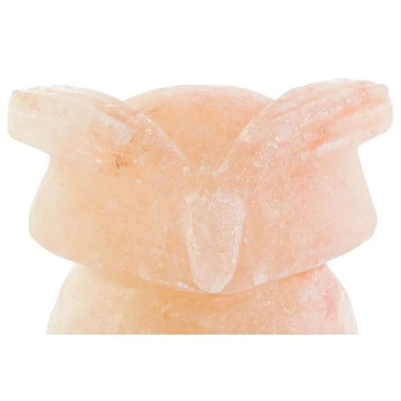 Lámpa asztali, sólámpa bagoly 14x14x18 cm