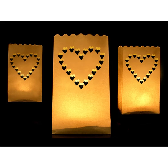 Lámpás zsákok gyertyákhoz 15x9x26 cm S/10