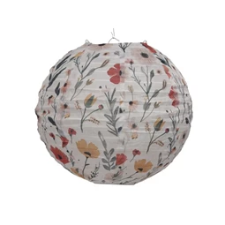 Lampion gömb virág mintával 25 cm