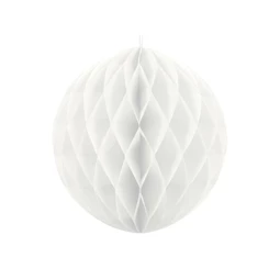 Méhsejt dekor lampion gömb papír 20cm fehér
