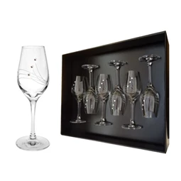Likőrös pohár Swarovski kristállyal 75 ml 14,5x5,2 cm S/6