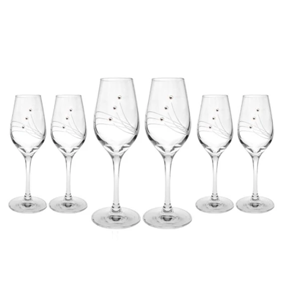 Likőrös pohár Swarovski kristállyal 75 ml 14,5x5,2 cm S/6