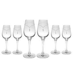 Likőrös pohár Swarovski kristállyal 75 ml 14,5x5,2 cm S/6