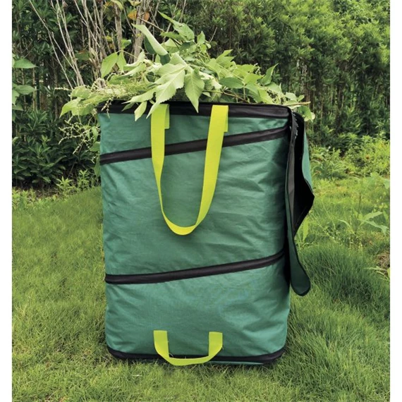 Lombgyűjtő zsák fedéllel, 125 L 50x50x50 cm