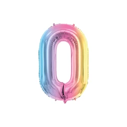 Lufi 0-ás szám fólia 86 cm pasztell szivárvány