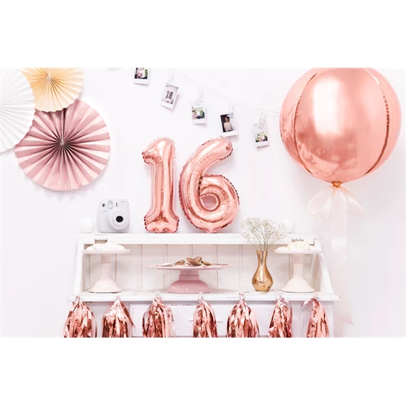 Lufi 1-es szám fólia 35 cm rózsaarany