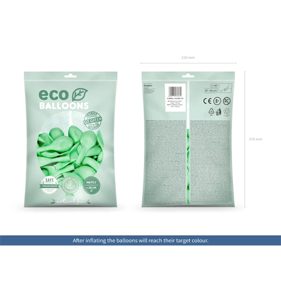 Lufi 26 cm pasztell menta S/100