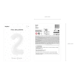 Lufi 2-es szám fólia 86 cm fehér