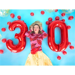 Lufi 2-es szám fólia 86 cm piros