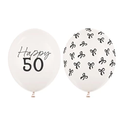 Lufi 30 cm, 50 darab, pasztell törtfehér S/50