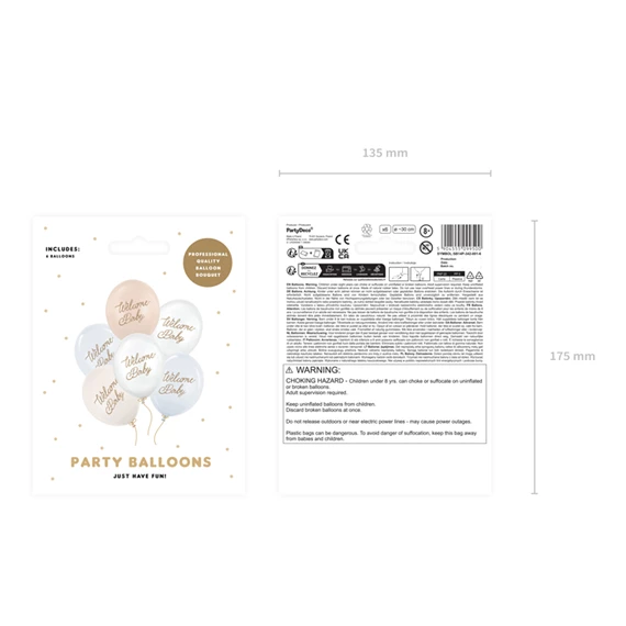 Lufi 30 cm, Üdvözlünk Baba, kék keverék S/6