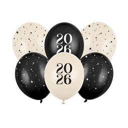 Lufi 30 cm, boldog új évet 2026, pasztell keverék S/6