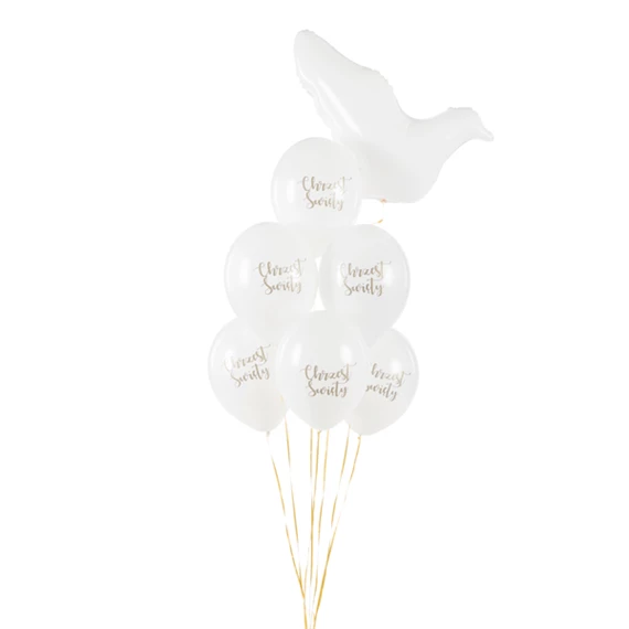 Lufi 30 cm chrzest swiety pasztell tiszta fehér S/50