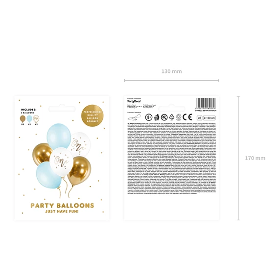 Lufi 30 cm egy pasztell világoskék S/6