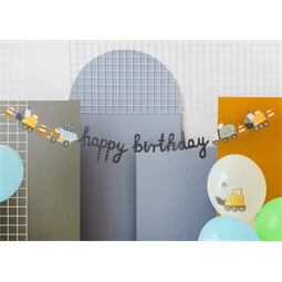 Lufi 30 cm építőjárművek pasztell világos krém S/6