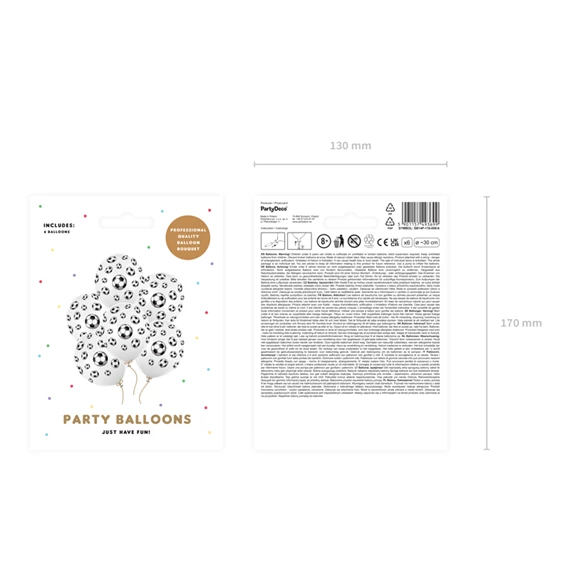 Lufi 30 cm focilabda pasztell tiszta fehér S/6