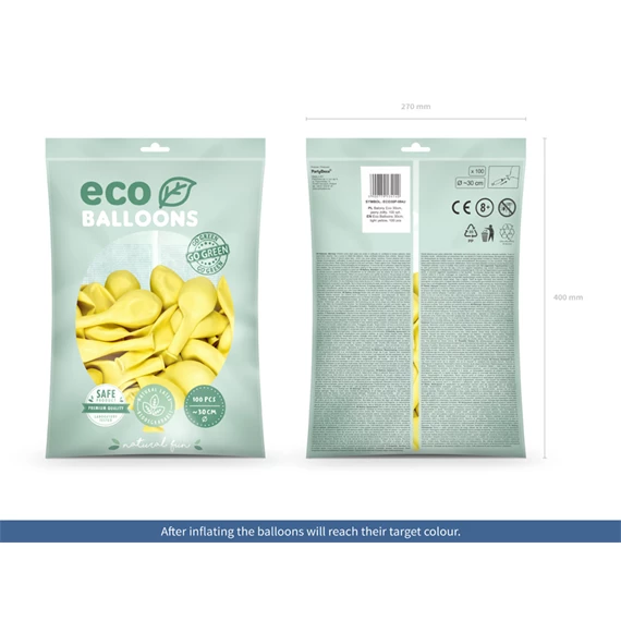 Lufi 30 cm pasztell világossárga S/100