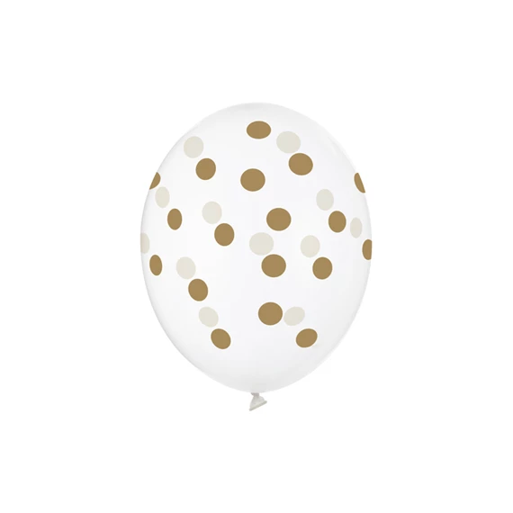 Lufi 30 cm pöttyös kristálytiszta S/6