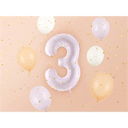 Lufi 3-as szám fólia 72 cm lila