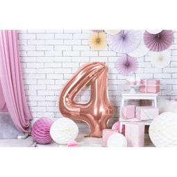Lufi 4-es szám fólia 86 cm rózsaarany