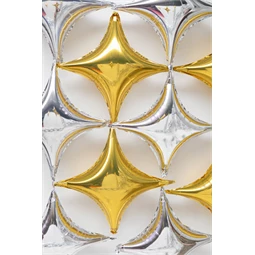 Lufi 4 ágú csillag fólia 45 cm ezüst