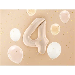 Lufi 4-es szám fólia 72 cm sötét bézs