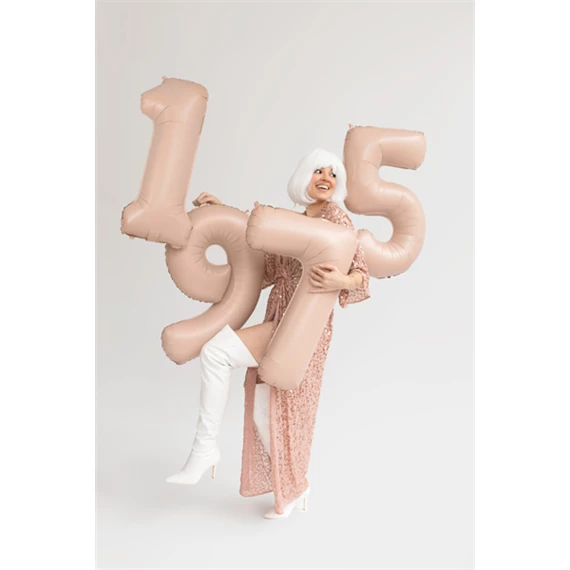 Lufi 5-ös szám fólia 72 cm sötét bézs