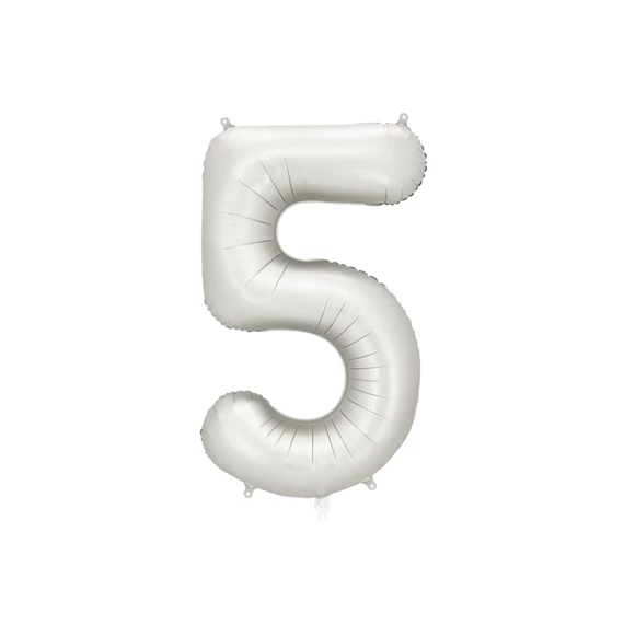 Lufi 5-ös szám fólia 86 cm ezüst