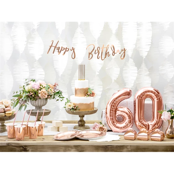 Lufi 6-os szám fólia 35 cm rózsaarany